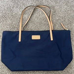 Navy kate spade zipper tote bag